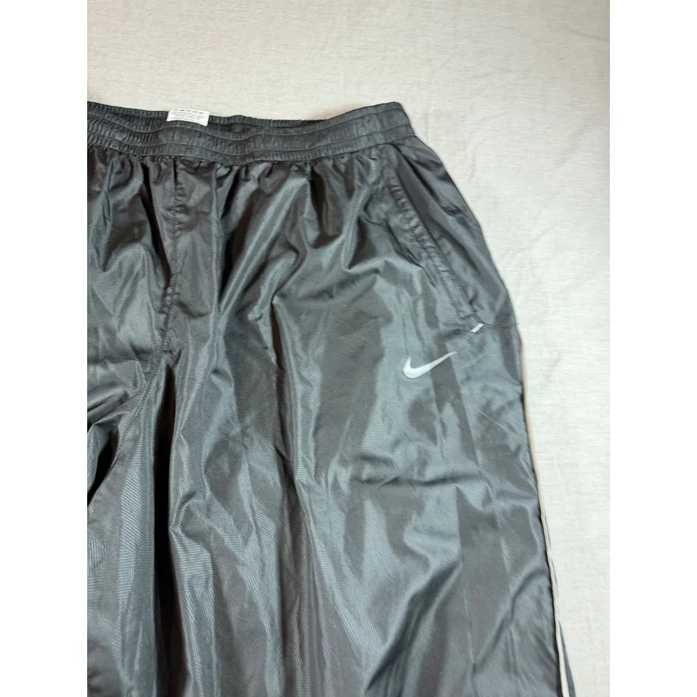 Nike Storm-FIT Track Pants Mens 4XL Black Baggy Mesh Lined Windbreaker Vintage